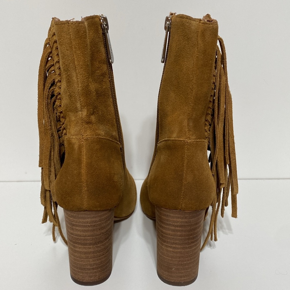 Charles by Charles David Boulder Suede Leather Fringe Boots - Picture 4 of 16